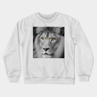 Lion King with Orange Eyes Crewneck Sweatshirt